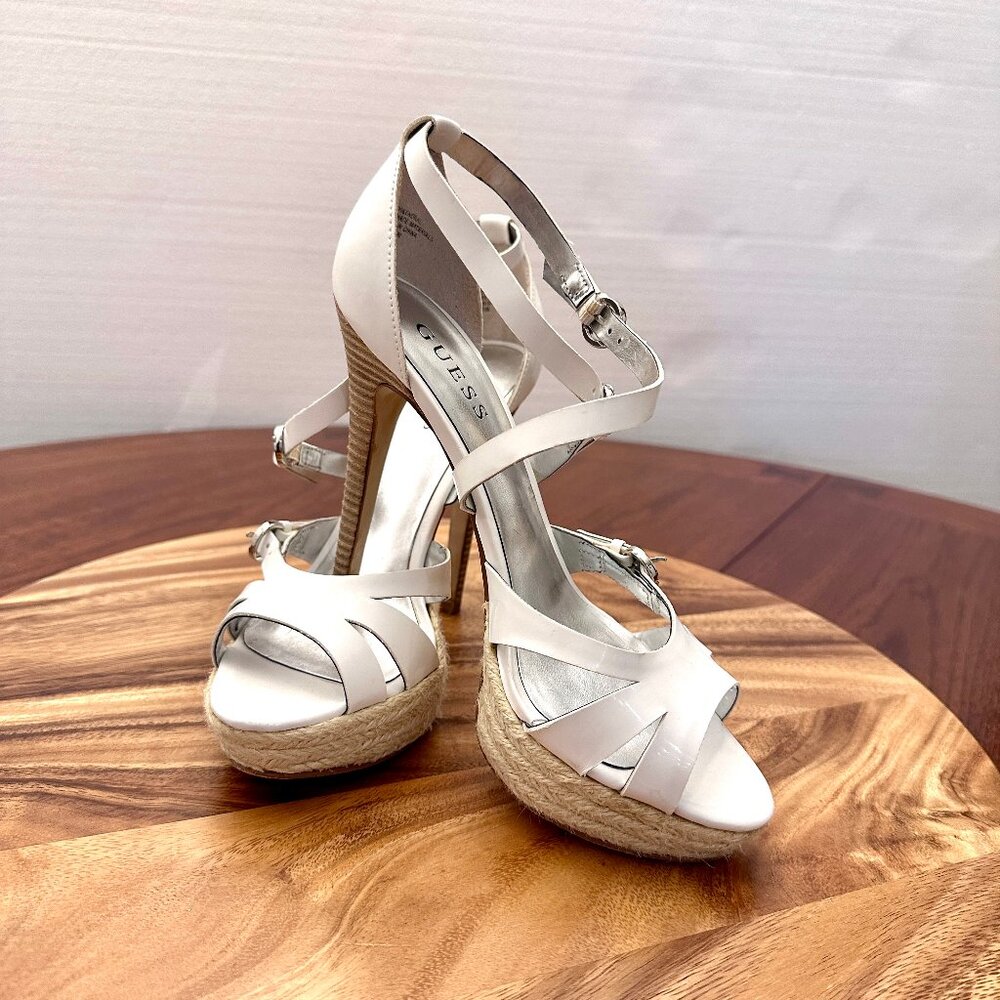 Guess white stilletto sandal